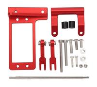 Soporte Servo con Kit de Dirección Hidráulica para Coche Trepador de Control Remoto 1/10 Soporte Servo RC de Aleación de Aluminio con Kit de Dirección Hidráulica Rojo