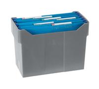 Archivo 2000 Soporte de Escritorio para Cubiertas Carpeta Colgante Gris para A4. Capacidad 20 Fundas