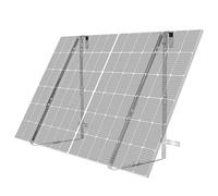 Soporte solar balcones y barandillas, montaje de paneles solares soporte ajustable Soporte solar de aluminio con ganchos en J y rieles, anchura de 92 a 120 cm para barandillas
