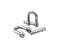 Soporte, soporte de acero inoxidable, soporte pequeño, M4-M14 100% A2 Acero inoxidable 304 D tipo D Bracket, soporte D antioxidante, soporte de soporte tipo SUS 304 M4-M14 U(Dee Shackle,M10 3Pcs)