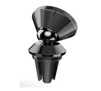 Soporte - Soporte magnético para móvil, 360 Grados de rotación, Color Negro, diseñado para fijarse en la Rejilla del Coche, fácil instalación.