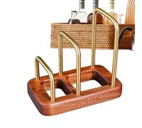 Soporte Tabla Cortar - 16.6x10cm Organizador Estante Tablas, Almacenamiento | Base Madera Encimera Cocina Estante Para Platos Bandejas Sartenes - Soporte Tablas Madera & Acero Inoxidable