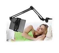 Soporte Tablet Cama,Soporte iPad Cama 360 ° Giratorio,soporte ipad Pro 12.9 Aire Mini,Switch,soporte para tableta,tableta de mesa más grueso soporte longitud brazo,longitud soporte ajustable.