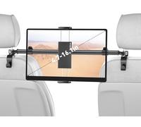 Soporte Tablet Coche Central, Tryone Soporte Universal Ajustable para Tableta automóvil iPad Series/Samsung Galaxy Tabs/Switch Phones, etc. Dispositivos de 4.7-12.9 Pulgadas/con 2 Ganchos