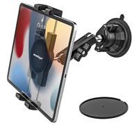 Soporte Tablet Coche con Ventosa Ultra Fuerte - Montaje en Salpicadero y Parabrisas, Metálico Soporte Camión Vehículo Compatible con iPad Pro/Air/Mini, Galaxy Tab/Z Fold, Kindle Fire, Móvils, 4-13"