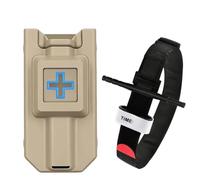 Soporte Táctico Para Torniquetes, Torniquetes con Funda para Cinturón de Policía, Kit de Bolsa para Torniquete Molle para Cinturón de Servicio (torniquete Gen 5 Incluido)(Brown,65cm)