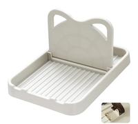 Soporte Tapas Ollas y Utensilios, Organizador Cocina Multifunción en ABS Blanco, Estante de Pared para Tapas de Cacerolas e Instrumentos de Cocina, Reposa Cucharas y Espátulas para Puerta de Armario