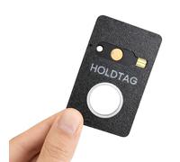 Soporte Tarjetero para YubiKey 5 NFC y 5C NFC Compatible con Airtag - Funda Protectora, Case Rígido y Card Holder con Ranura Antipérdida para Carteras, Mochilas y Portatarjetas (Negro - Single Slot)