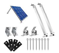 Soporte Techo Panel Solar, Estantes Aluminio Angulo Ajustable 15-30°, Kit Montaje Bracket Tilting 36-70 cm para Barcos, Autocaravanas, Sistema Off-grid, Balconies, Caravans, Caravana