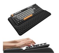 Soporte Teclado Ergonómico con Reposa Muñecas Integrado, 2 Ángulos Ajustables Antideslizante, Alivia Dolores Muñecas para Oficina Gaming Estudio