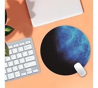 Soporte Teclado Ordenador Goma con Almohadilla de Estilo, Alfombrilla de ratón de Fruta, Alfombrilla de ratón Luna/Negra, Alfombrillas de ratón Circulares de ////Júpiter/Alfombra (A, One Size)