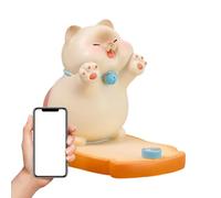 Soporte telefónico de escritorio - Soporte para tablet Cat Figura con base estable, accesorios para teléfonos inteligentes para videollamadas, diseño lindo con soporte, visualización de medios