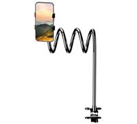 Soporte telefónico para cuello Swan - soporte telefónico ajustable, soporte telefónico flexible para escritorio | Soporte telefónico de pinza de cama, soporte telefónico para mesa, au