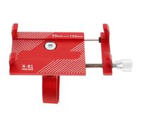 soporte teléfono marco aluminio ajustable para manillar mtb rojo