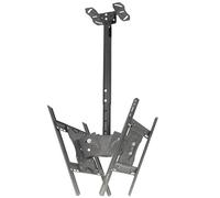 Soporte telescópico giratorio e inclinable para TV de techo para televisores de 32 55 pulgadas de doble cara, soporta hasta 27 kg, perfecto para cine en casa y ahorro de espacio