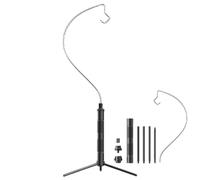 Soporte Telescópico Para Luz - Poste De Lámpara Para Exteriores Plegable De Metal | Poste De Linterna Portátil | Base De Trípode De Aleación De Aluminio A Prueba De Herrumbre Con Tornillo De Un Cuarto