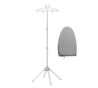 Soporte telescópico para vaporizador de ropa con colgador giratorio y clip para pantalones para vaporizadores verticales, estante de aluminio ajustable de 160 cm para uso doméstico (gris)