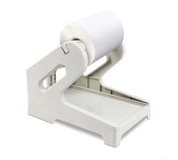 Soporte térmico de etiquetas para rollos Fanfold de 7.9 x 5.2 pulgadas, soporte de etiquetas de plástico ABS para Dymo para impresoras de cebra, dispensador de etiquetas de escritorio para rollo y
