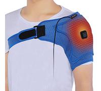 Soporte térmico para hombro - Almohadilla calefactable ajustable con conexión USB, 3 niveles de calor y compresión en cuatro puntos para aliviar el dolor - Diseño unisex