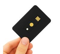 Soporte Tipo Tarjeta para YubiKey 5 NFC y 5C NFC - Funda Protectora Case y Holder con Ranura Antipérdida para Cartera, Mochila y Portatarjetas (Llave de Seguridad No Incluida) (1 Ranura Negro)