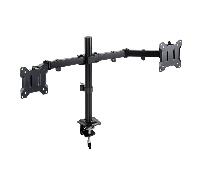 TooQ Soporte de mesa para 2 pantallas DB1802TN-B giratorio e inclinable 17"-27" max 8 kg negro
