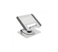 TooQ - Soporte Elevador con rotación 360° y ajustable, para dispositivos de 11”-17”, Color Plata