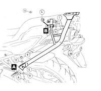 Soporte Topcase Alurack plateado para Yamaha FZ 6/Fazer (2007-2009)