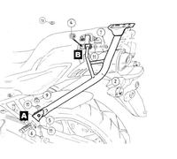 Soporte Topcase Alurack plateado para Yamaha FZ 6 Fazer S2 (2007-2010)