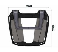 Soporte Topcase Easyrack negro para BMW F 800 GS Adventure (2013-2018)