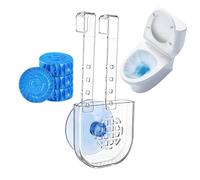 Soporte transparente para tabletas de inodoro, 1,26 x 2,87 x 6,30 pulgadas, depósito de inodoro interior, recipiente para tabletas lisas, adhesivo de limpieza para casa, hotel, enfermería, RV y uso de