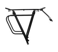 Soporte trasero de aleación de aluminio resistente | Soporte para equipo de ciclismo, portaequipajes para viajes, viajes, bicicletas de montaña, estante ajustable, portabicicletas impermeable, ligero