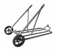 Soporte trasero de aluminio plateado para bicicleta plegable Brompton de 16 pulgadas, incluye ruedas fáciles para portaequipajes de neumáticos de 16 x 1-3/8 (D)