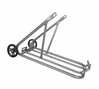 Soporte trasero plegable de aleación de aluminio de 16 pulgadas para bicicleta con ruedas fáciles para Brompton, estante de equipaje para neumáticos de 16 x 1-3/8, plateado (B)