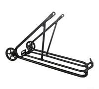 Soporte trasero plegable para bicicleta 3SIXTY de 16 pulgadas 349 de aleación de aluminio con agujeros de montaje, soporte de almacenamiento ligero, titanio negro (B)