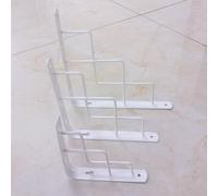 Soporte triangular, 3 tamaños de soporte de estante de hierro para cocina, resistente, 2,5 mm de grosor, negro o blanco, diseño minimalista moderno, organización del hogar (blanco)