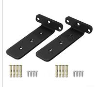 Soporte triangular de pared, paquete de 2 soportes de estante resistentes para montaje en pared, soporte de ahorro de espacio, compatible con estanterías y particiones, soluciones de almacenamiento