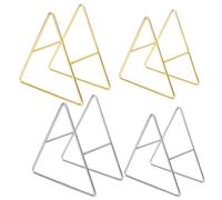 Soporte triangular para posavasos de cocina, estante de hierro adecuado para formas cuadradas y redondas, ahorro de espacio y fácil de limpiar (dorado L)