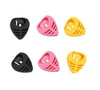 Soporte Triangular para púas de guitarra, materiales ABS de durabilidad, peso ligero, portátil, almacenamiento de púas de guitarra, 6 uds