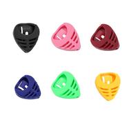 Soporte Triangular para púas de guitarra, materiales ABS de durabilidad, peso ligero, portátil, almacenamiento de púas de guitarra, 6 uds