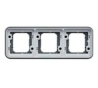 Soporte triple Componible de empotrar estanco HAGER Cubyko WNA403 IP55