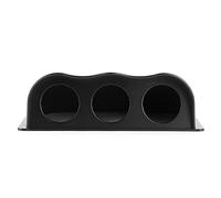 Soporte Triple Elegante de la Vaina del Indicador del Tablero de 2 Pulgadas para 3 Indicadores, Soporte del del Medidor del ABS para la Fibra de Carbono del Coche (Black)