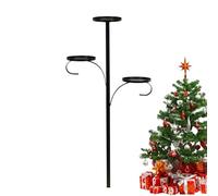 Soporte triple para velas de árbol de Navidad, soporte para velas de hierro, bandeja de Navidad para decoración de mesa de árbol de Navidad