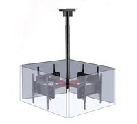 Soporte TV De Techo - Soporte De Montaje De TV De Techo De Cuatro Lados, Movimiento Completo De 32-50 Pulgadas, Soporte De Pantalla Plana/Curva De 4 Movimientos, Ajuste De Altura Telescópico