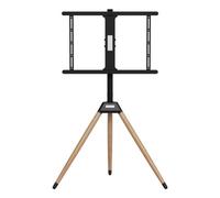 Soporte TV Gembird TVS-75ST-01 Base Giratoria, Altura Ajustable, 32-75", 35kg, Negro/Madera