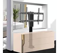 Soporte TV Motorizado, Elevador de TV eléctrico con Control Remoto con Memoria, Soporte Techo Motorizado para televisión de 32 a 70 Pulgadass, Carga De 60 Kg (Lift-130cm)