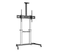 Soporte TV Suelo Ewent EW1592 60-100" Aluminio VESA 1000x600 con Estantes y Ruedas