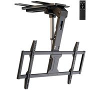 Soporte TV Techo Motorizado 37-86" - Elevador TV Eléctrico Abatible, Mando a Distancia, Carga Máx 45 kg, VESA hasta 800x400 mm, Negro