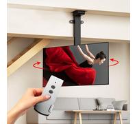 Soporte tv techo motorizado, Elevador de tv motorizado Con rotación de 360° izquierda y derecha, Métodos de instalación en piso y techo, apto para televisores planos y curvos de 32 a 70 pulgadas ( Siz