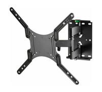 Vivanco WAP 410 Soporte Inclinable y Giratorio de Pared para Monitor/TV/Led de 23" a 55", hasta 45 Kg de Peso, Distancia a la Pared 50 mm hasta 420 mm, Inclinación hasta -12º, Giro hasta 180º, Negro
