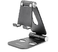 SMARTPHONE AND TABLET STAND - PORTABLE AND FOLDABLE - BLA CK USPTLSTNDB